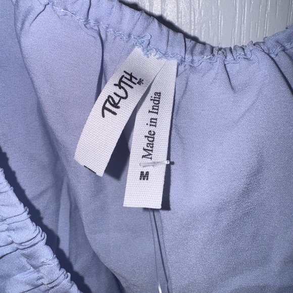 Truth Light Blue Ruffled Blouse - Picture 3 of 3